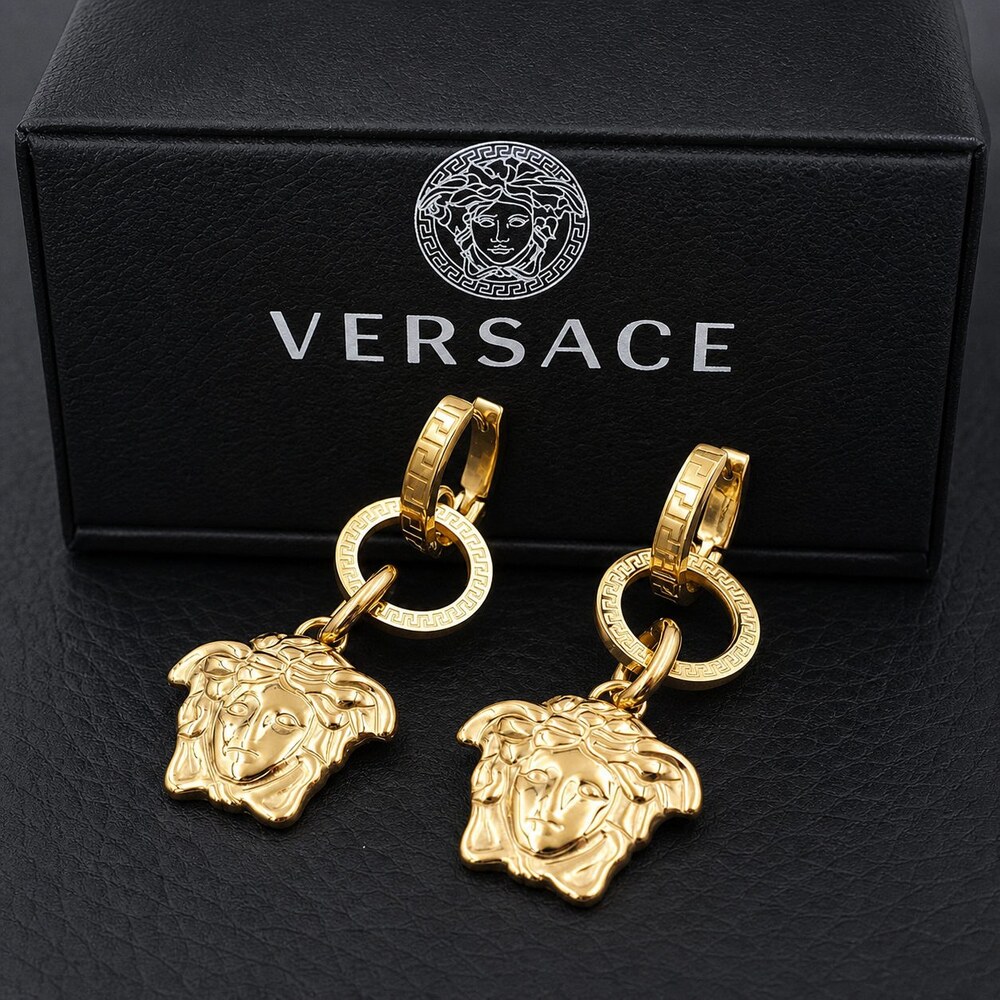 Versace Bold Statement Earrings Style 2 | New with Box - Picture 3 of 9